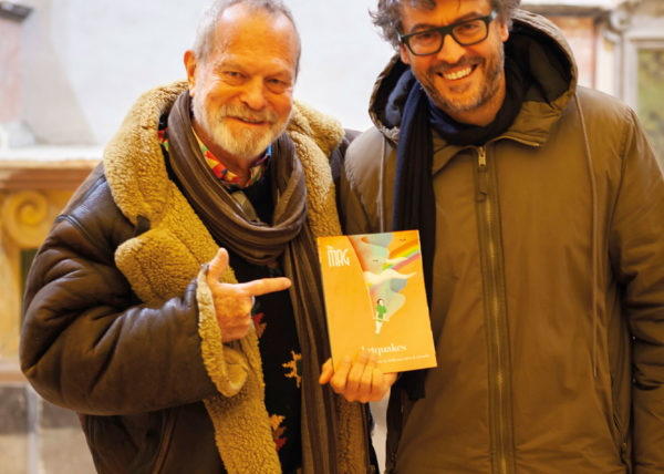 Terry Gilliam e Andrea Luccioli alla presentazione del film “L’uomo che uccise Don Chisciotte”