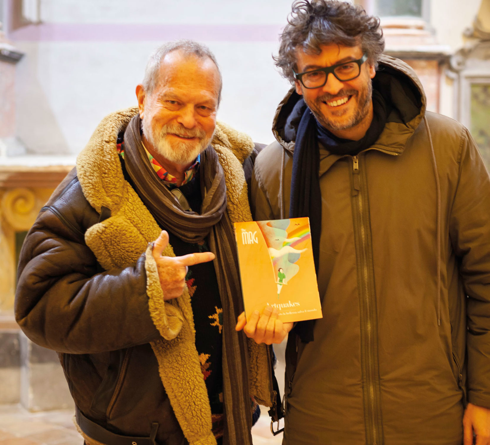 Terry Gilliam e Andrea Luccioli alla presentazione del film “L’uomo che uccise Don Chisciotte”
