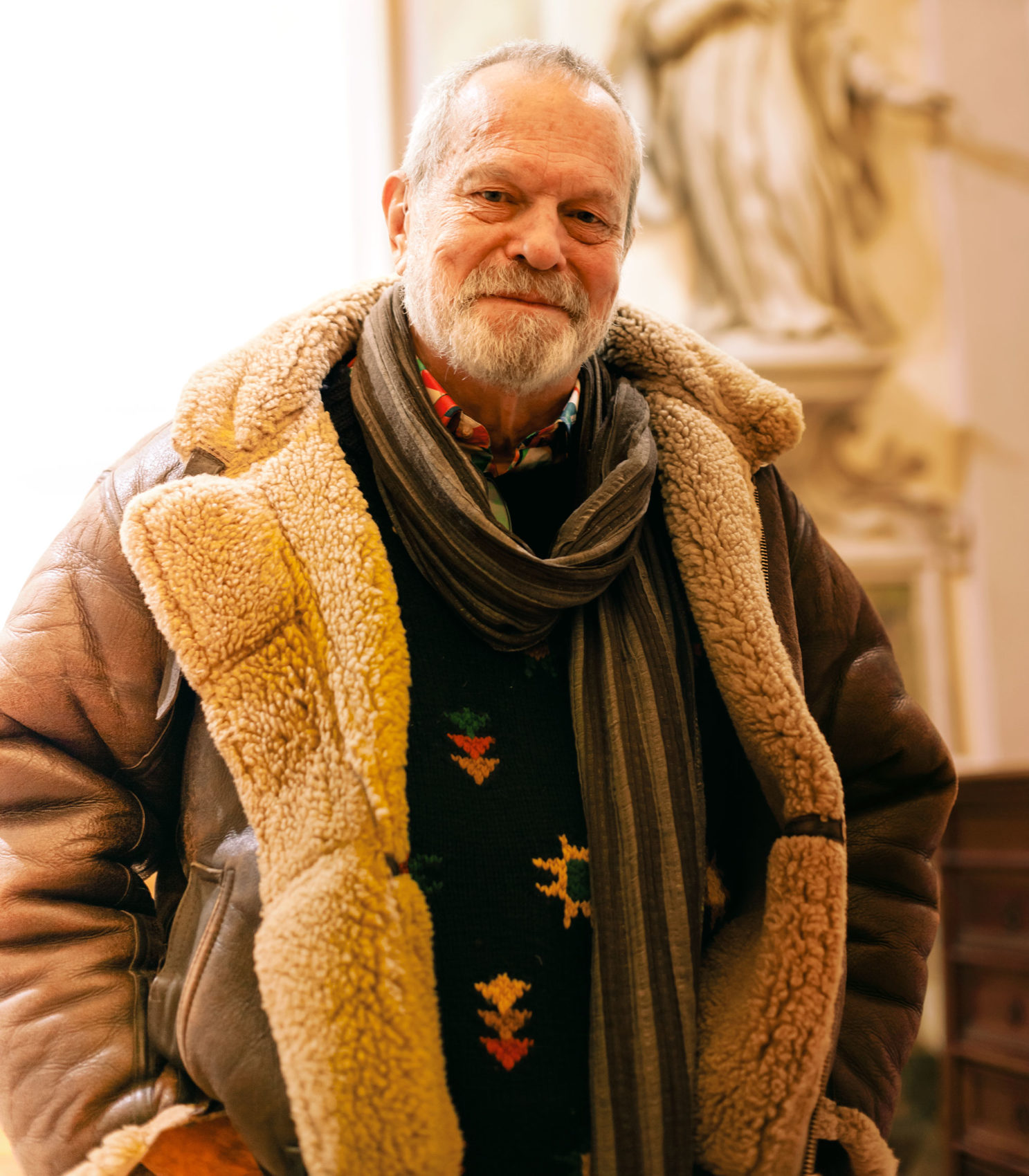 Ritratto di Terry Gilliam mentre sorride