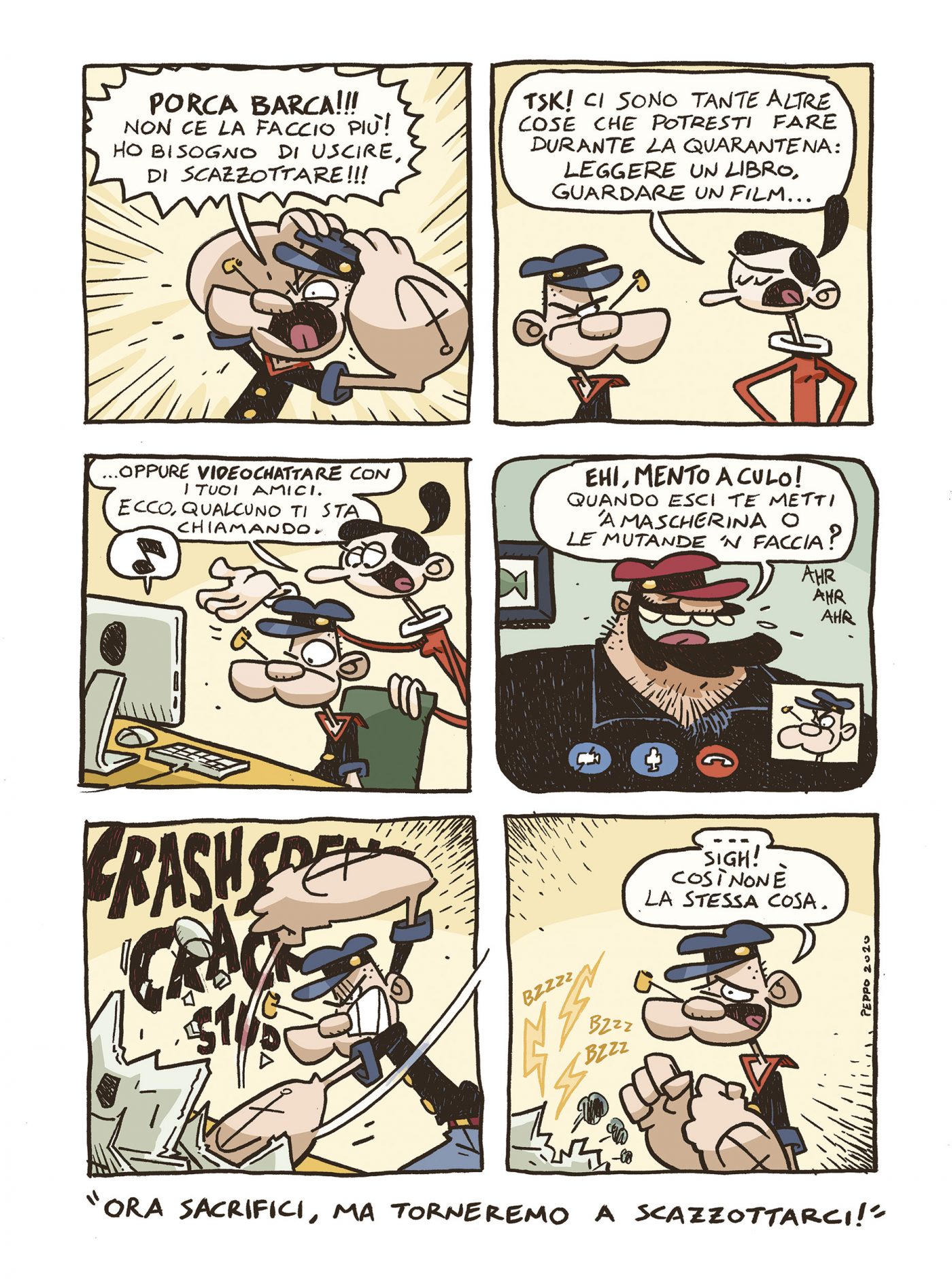 popeye nella tavola di Filippo Peppo Pepparelli